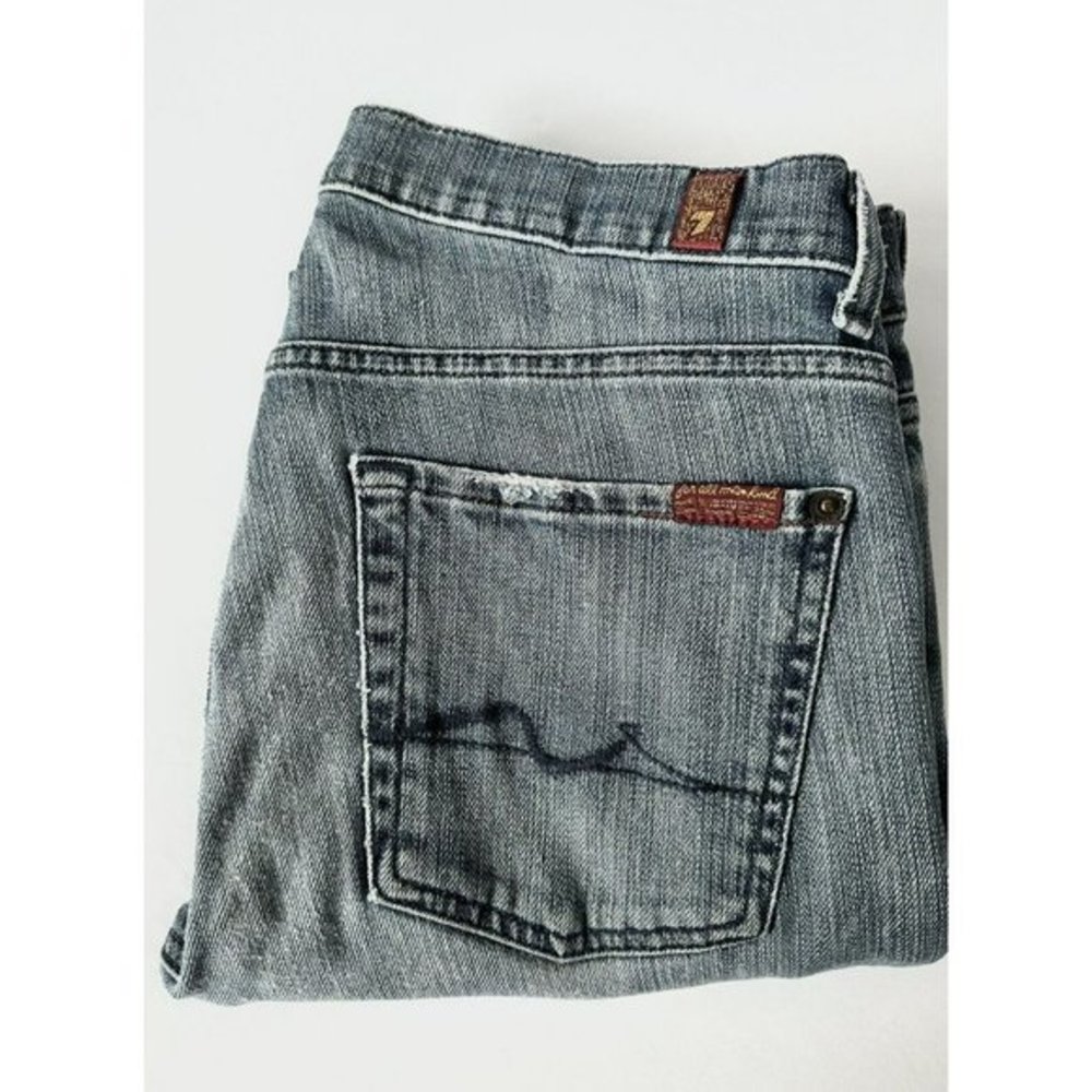 7 For All Mankind Women’s Boot Cut Jeans - Light Gray Wash